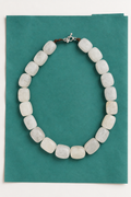 Collar de cuarzo cristal artesanal con piedras naturales y broche de plata 950